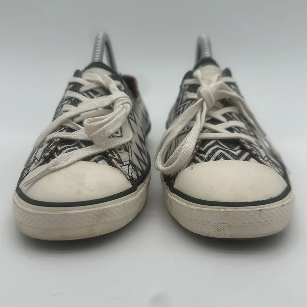 Converse x Missoni Collaboration Women’s Shoes Shiny Black White ZigZag W Size 8 - Picture 6 of 13